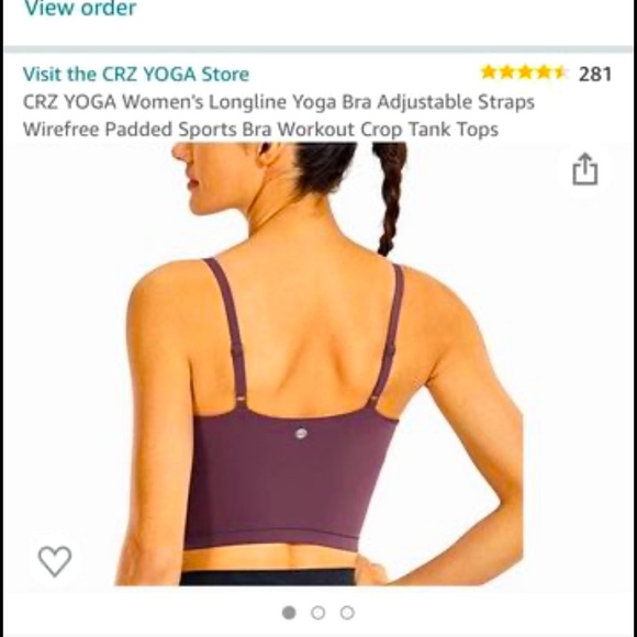 CRZ Yoga crop top/sports bra - Picture 3 of 4